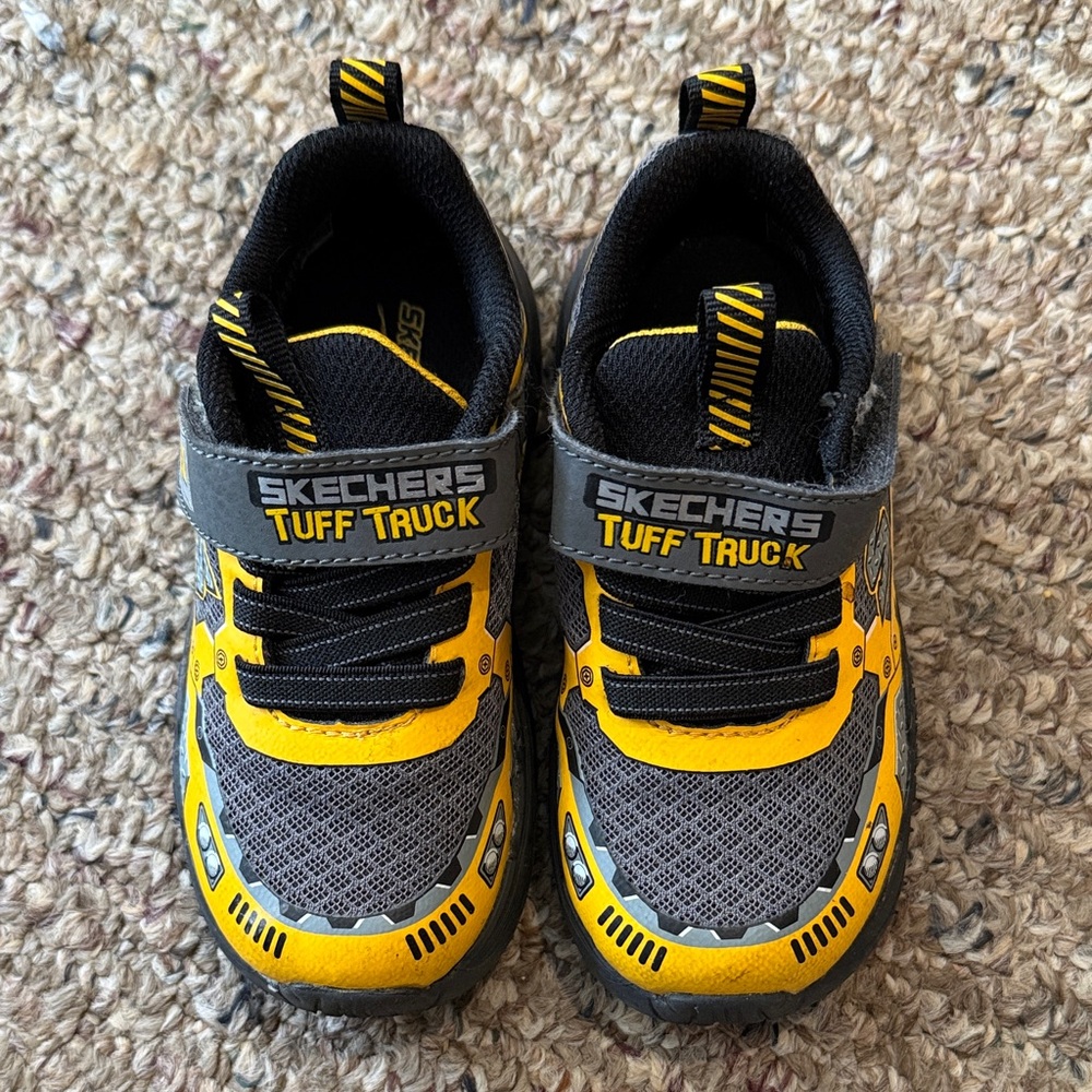 Skechers Tuff Truck Kids Gray & Yellow Sneakers